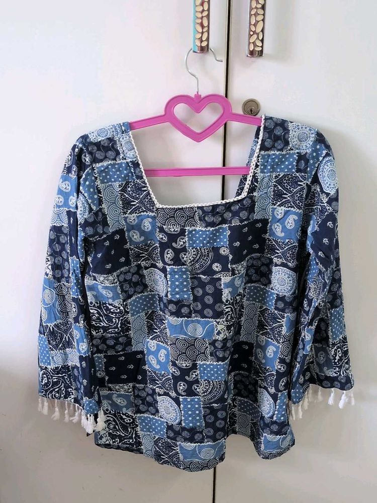 Corset Kurti top with tassels