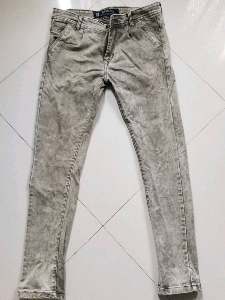 Stone Wash Slim Fit Jeans