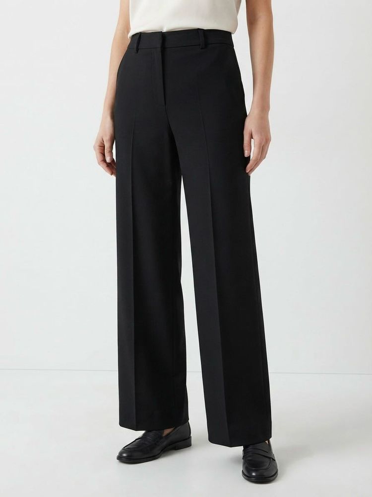 Black Pintuck Detail Trousers