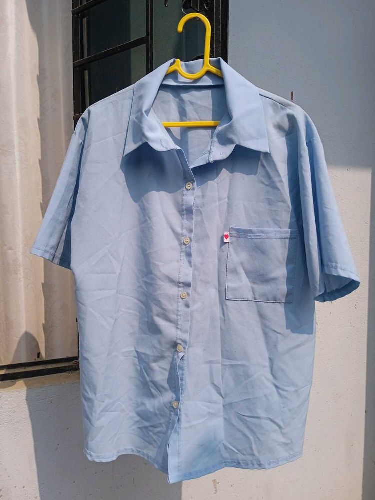 Unisex pastel blue shirt