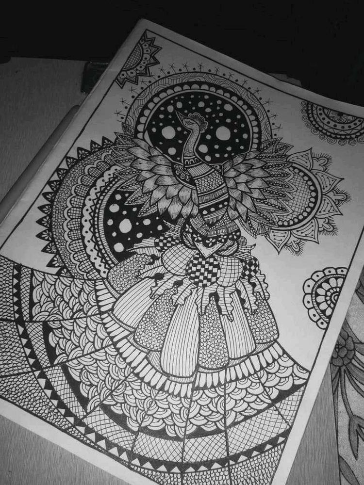 Intricate Peacock Mandala Art