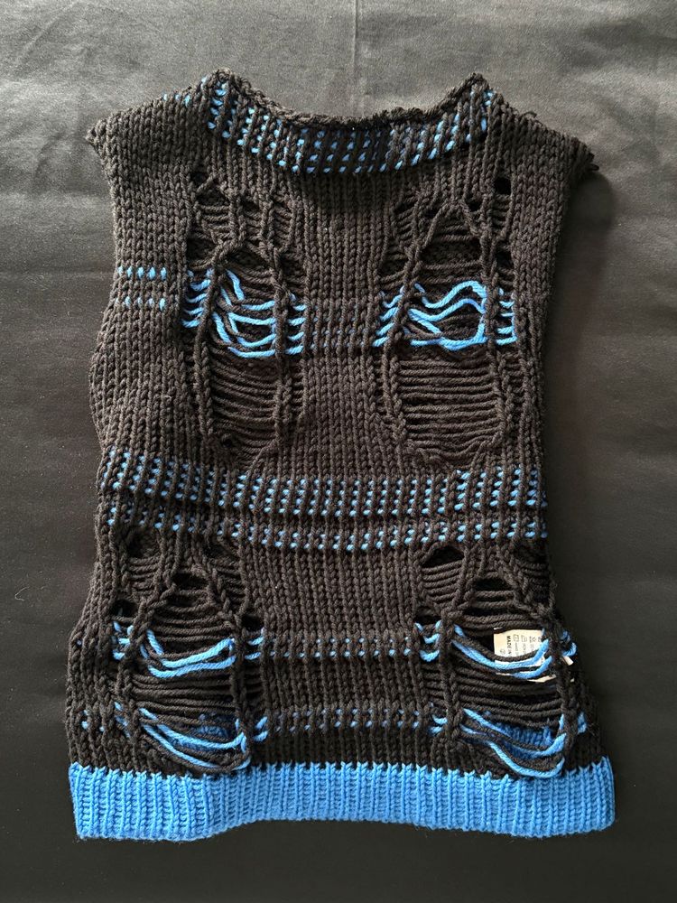 Black and Blue Sweater Vest