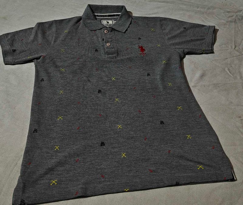 Men's Grey Polo T-shirt
