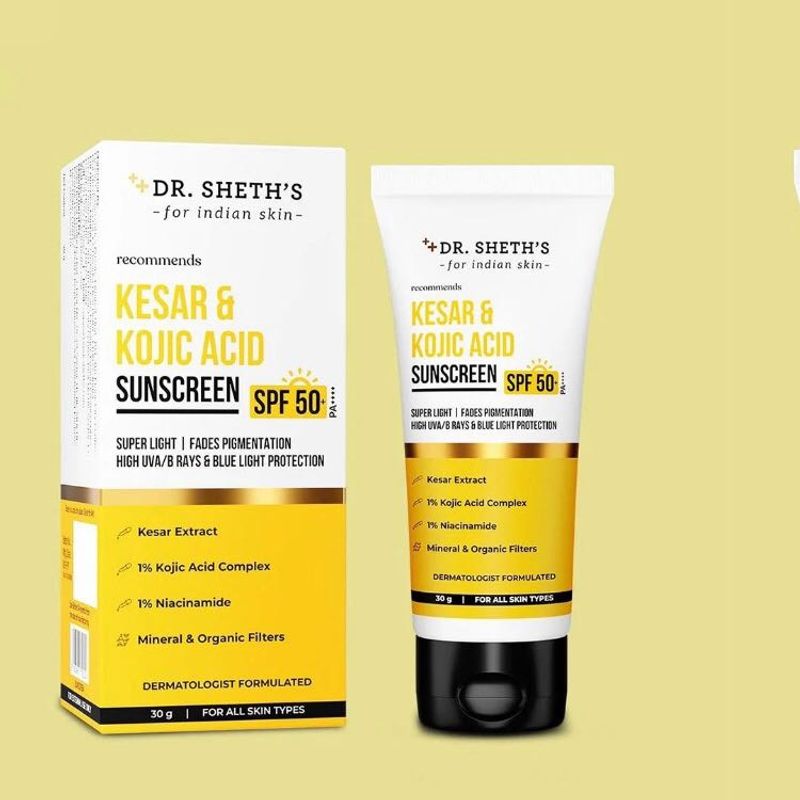 Dr. Sheth's Kesar and Kojic acid  Sunscreen SPF 50