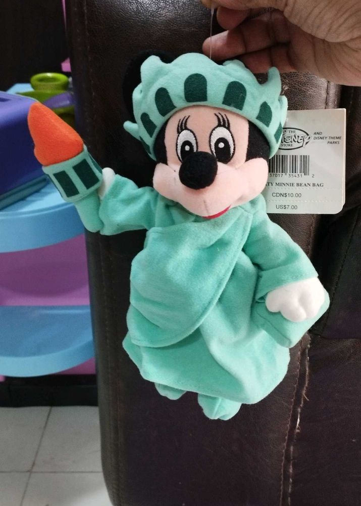 Disney Statue of Liberty Minnie Bean Bag Plush