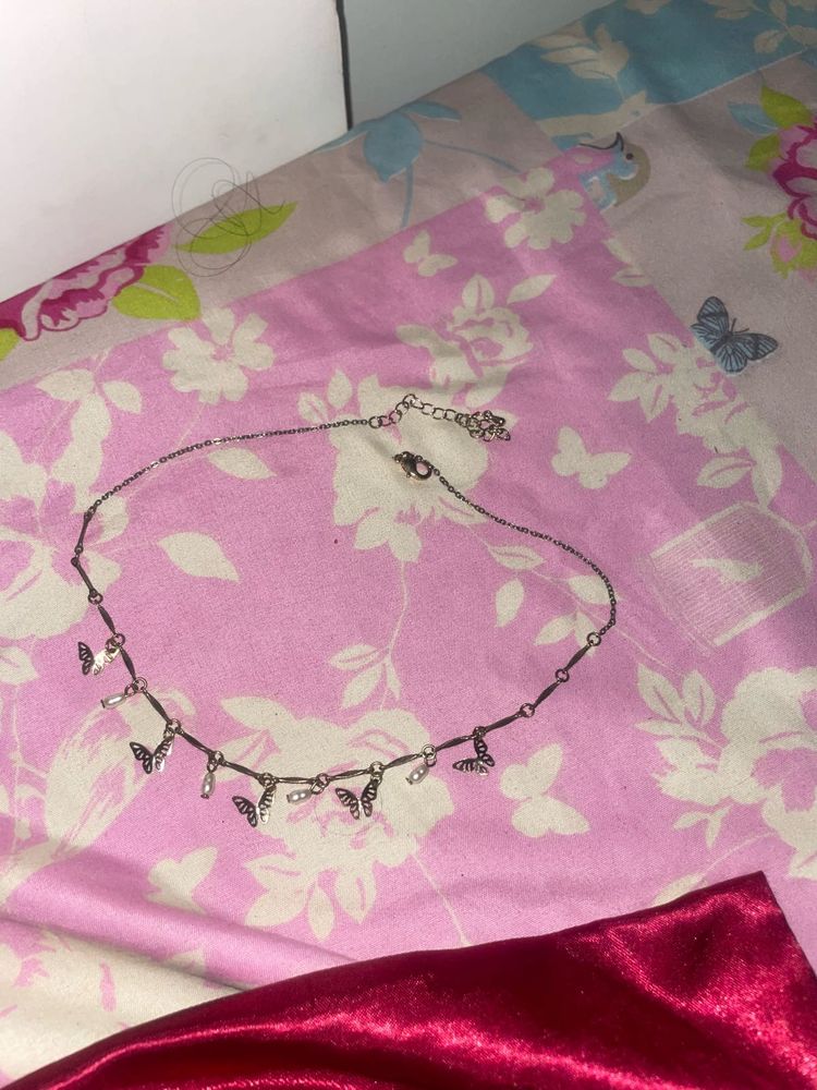 Butterfly Charm Choker Necklace