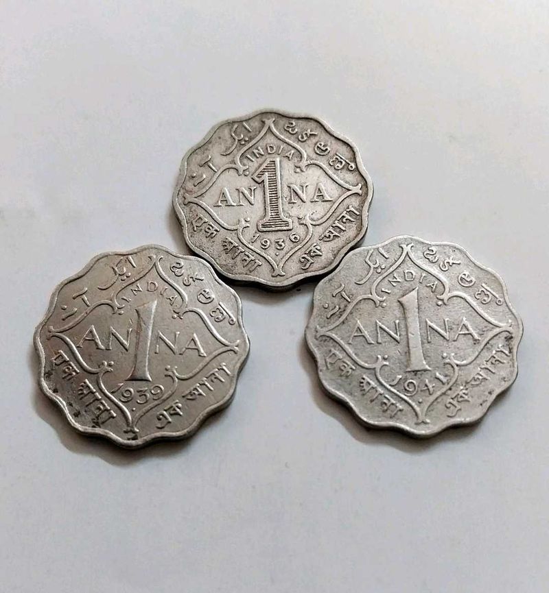 1 Anna 3 Coins