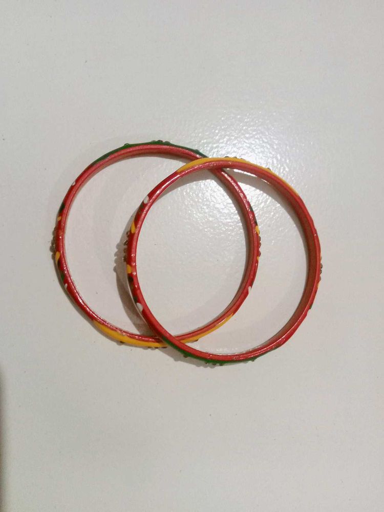 Vibrant Red &amp; Yellow Bangles