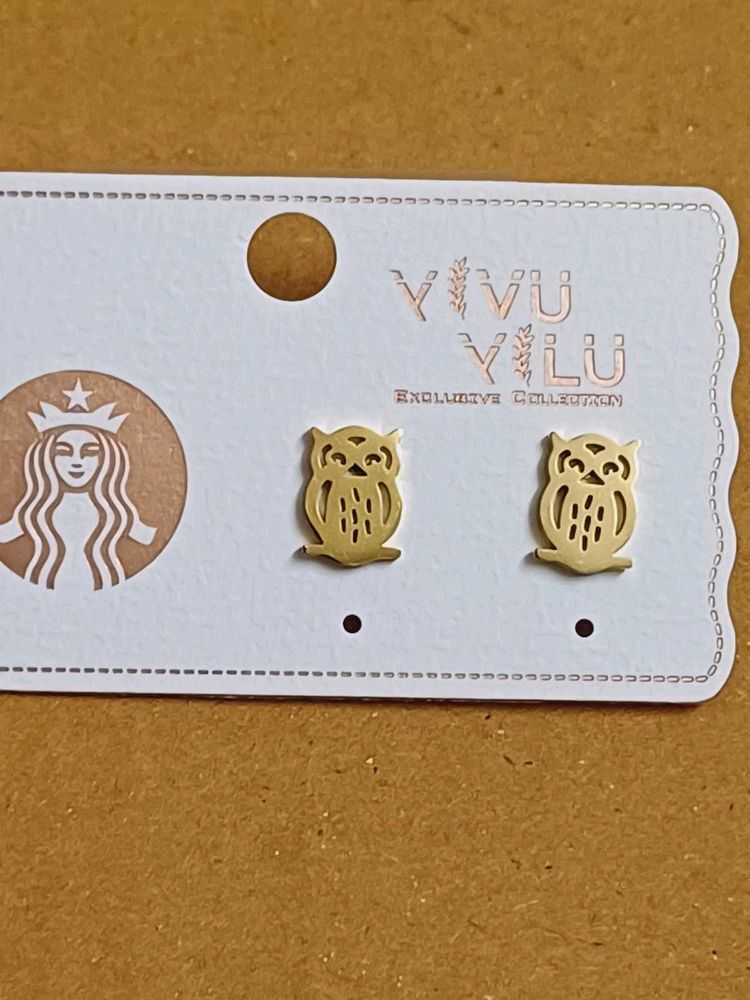 Cute Owl Stud Earrings