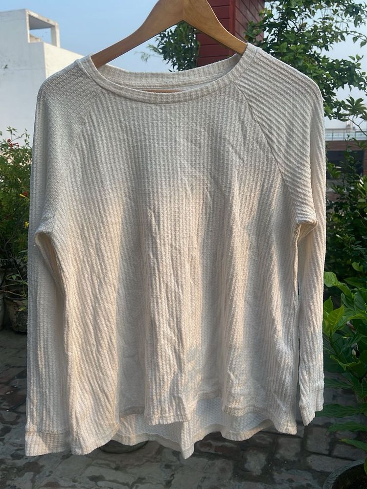 Cozy Waffle Knit Long Sleeve Top