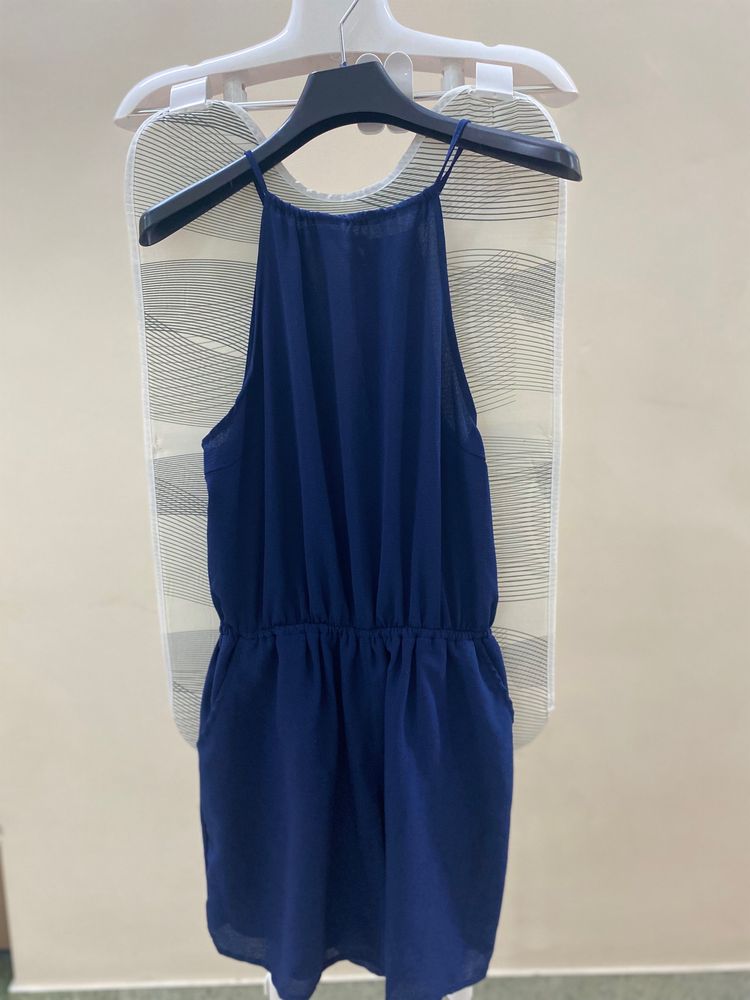 Navy Blue Halter Romper