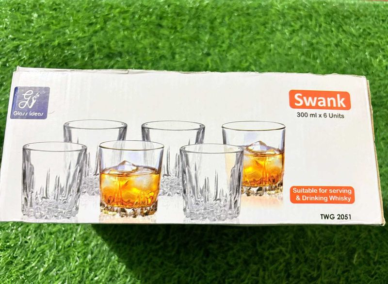Swank Whisky Glasses Set - 6 pcs