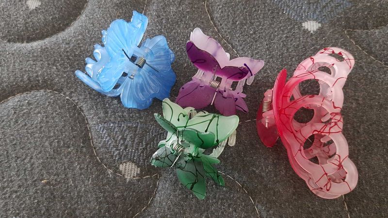 Butterfly Hair Clips - Set of 4