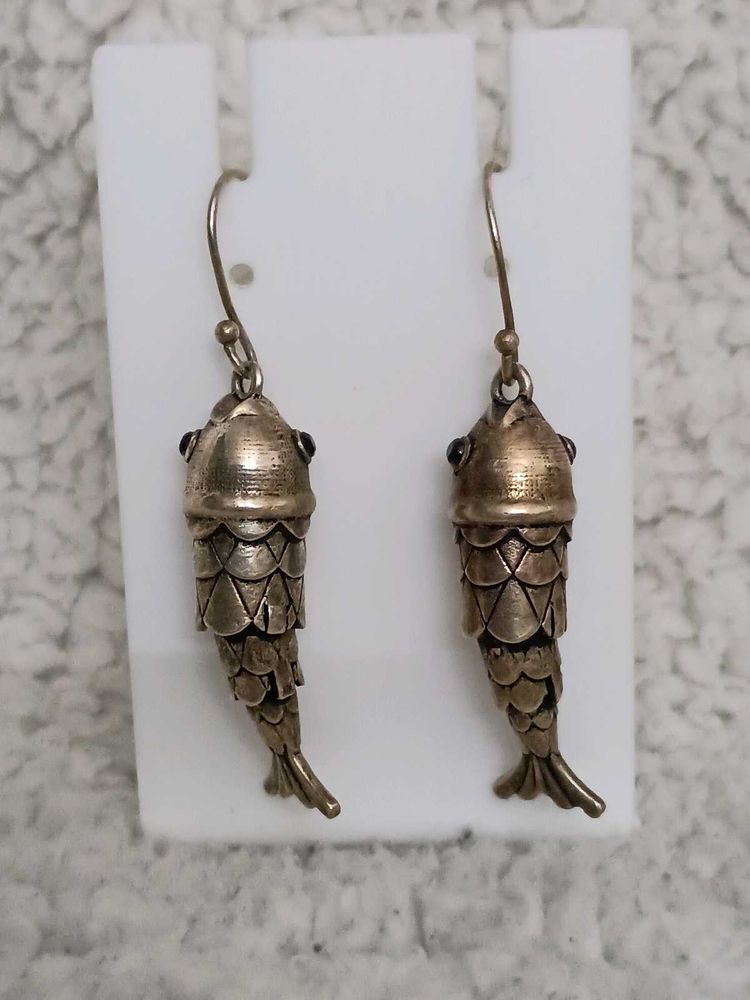 Unique Fish Design Dangle Earrings