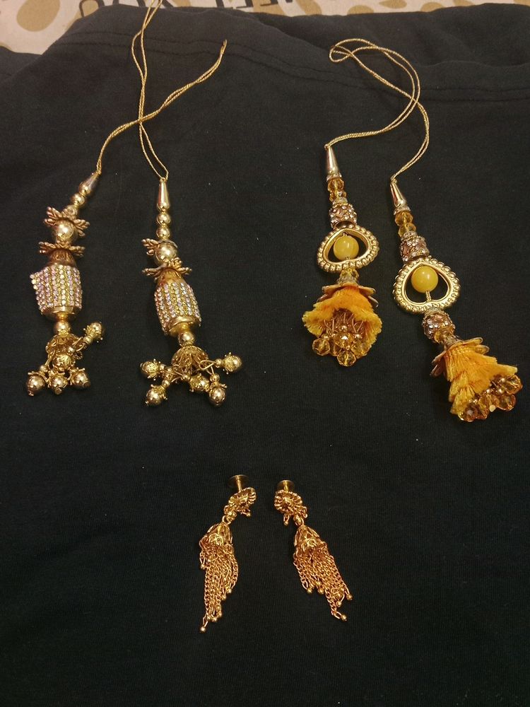 2 Pair Latkan And 1pair Earing