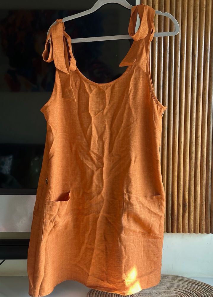 Orange Tie Strap Sundress - Size 34/36