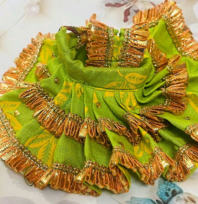 Laddu Gopal Cotton Dress 2combo Set
