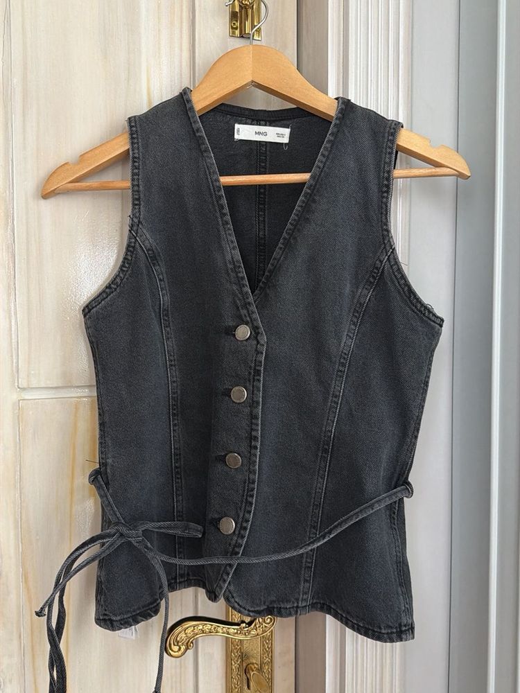 MNG Grey Denim Vest
