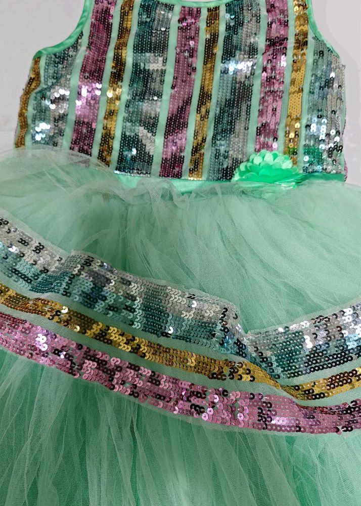 Toyballoon Mint Sequin Party Dress upto 10 years