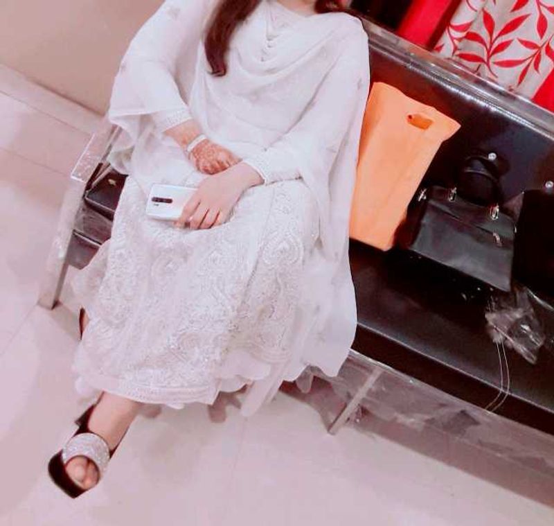 Elegant White Ethnic Dress for Women