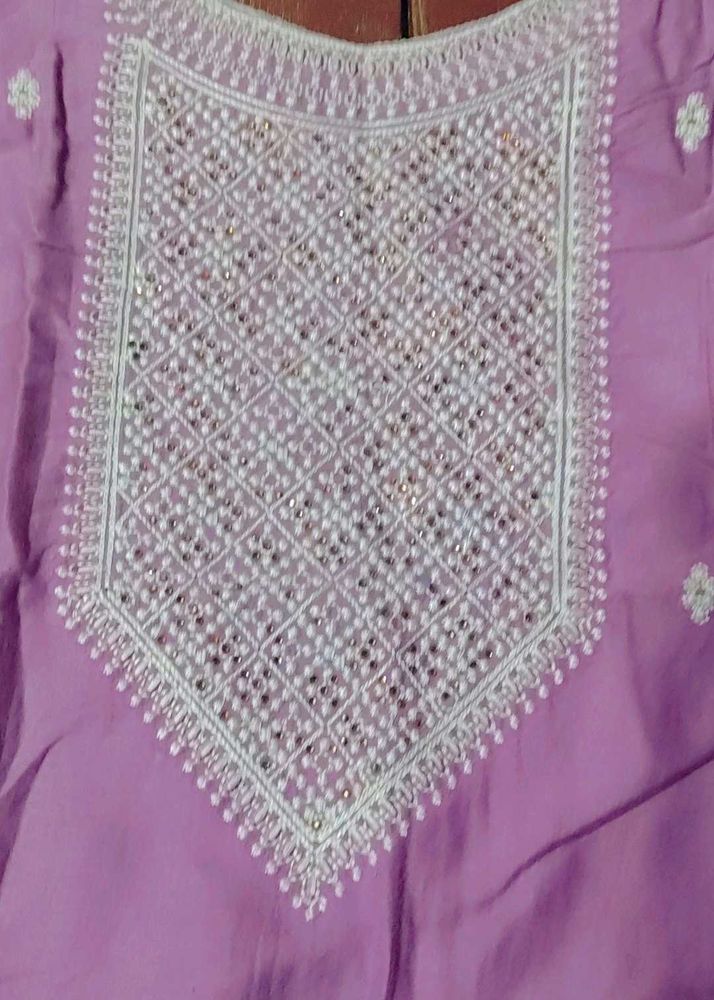 Embellished Lavender Kurta