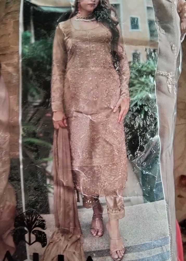 Elegant Designer Embroidered  Dress Material