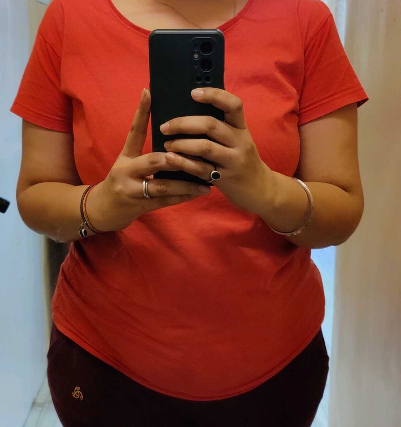 Red Casual T-Shirt