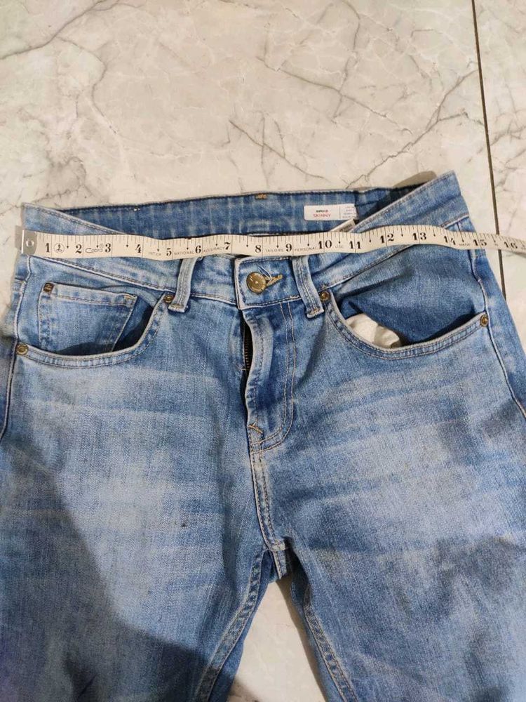 Mango Light Wash Denim Jeans