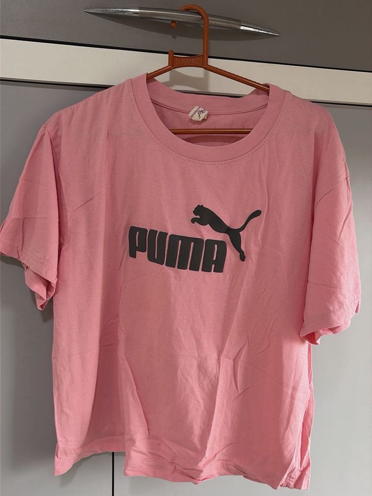 Pink Puma Logo T-Shirt