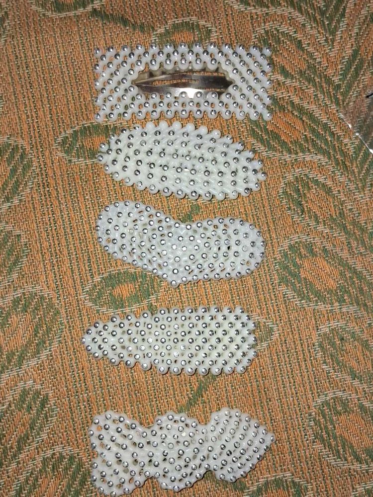 Beaded Hair Clips Set