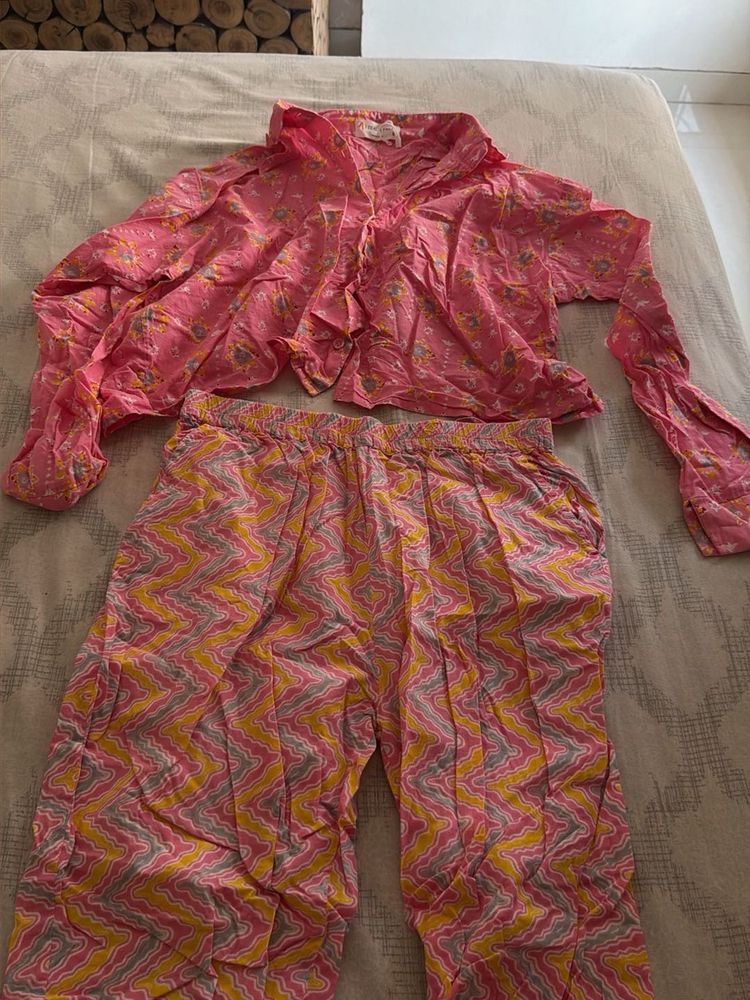 Pink backless co ord set