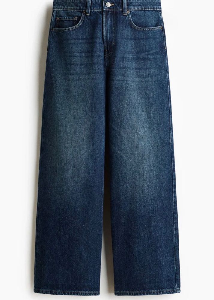 Wide Leg Dark Wash Denim Jeans
