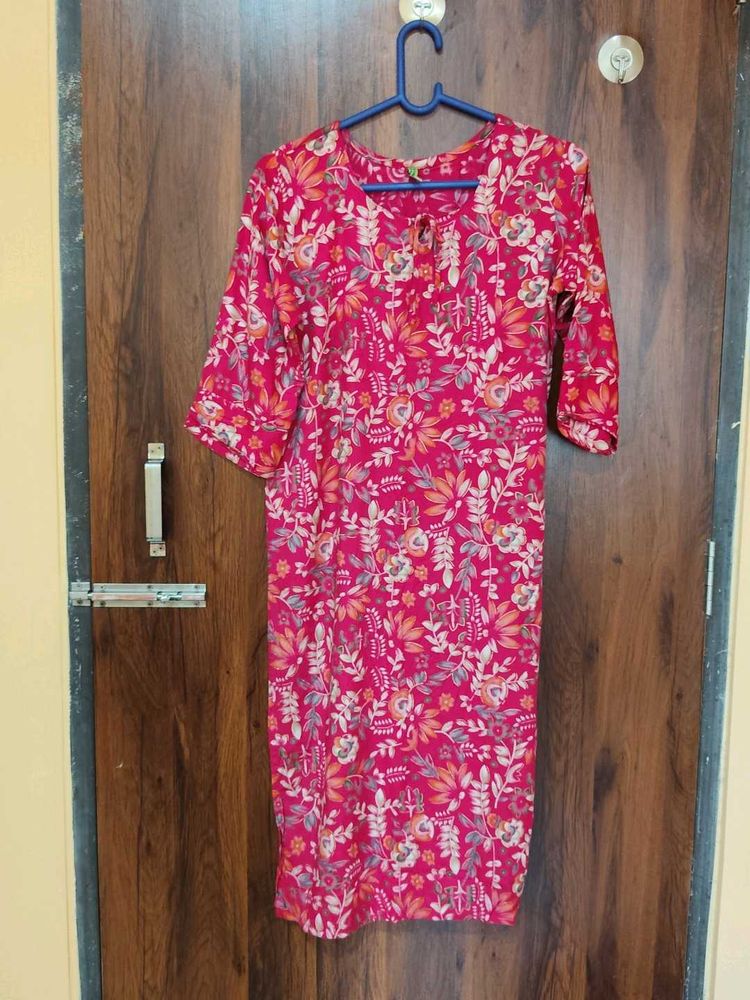 Vibrant Floral Print Kurta