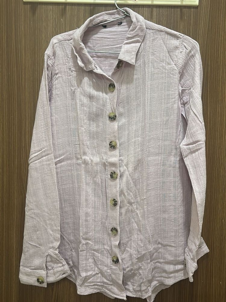 Light Purple Button-Up Shirt
