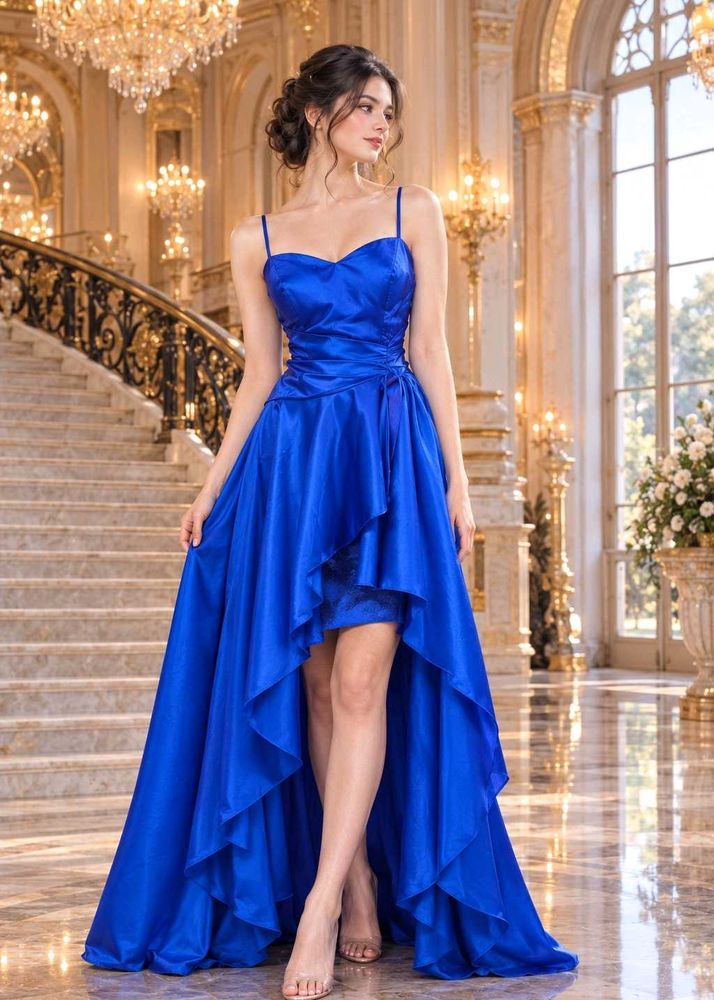 Stunning Blue High-Low Prom Dress💙