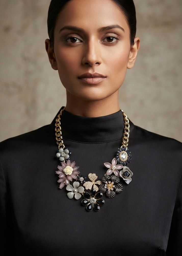 New Statement Floral Necklace