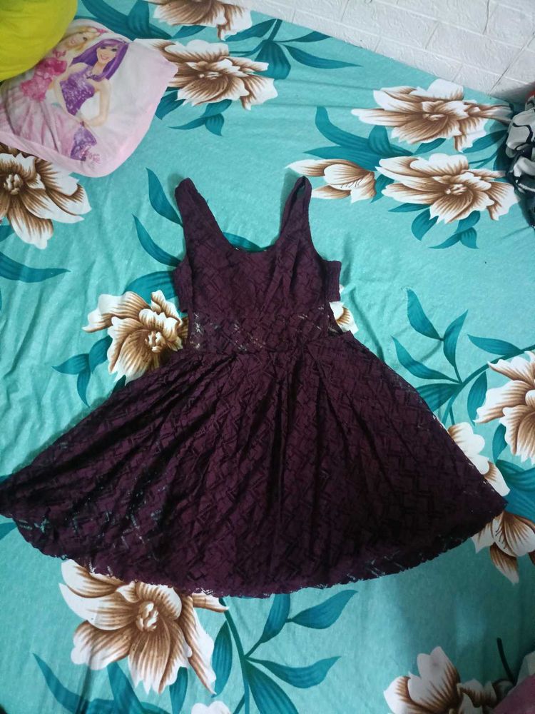 Elegant Lace Fit &amp; Flare Dress