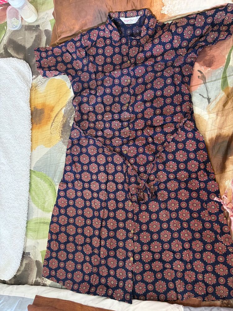 Vintage Floral Print Dress