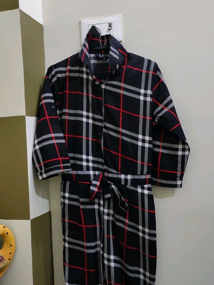 Voxati Jumpsuit .. In Good Quality Size -S(Small) Elastic Blet In Between So There Is No size issue From waist