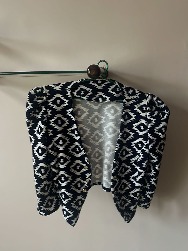 Boho Aztec Print Cropped srug
