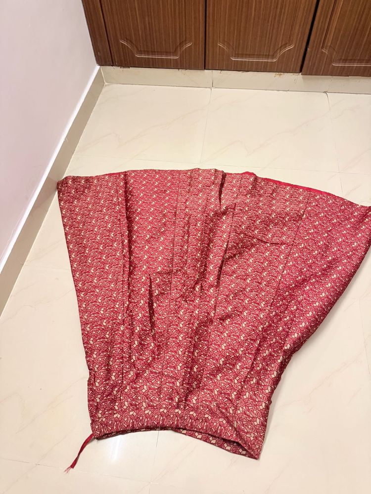Elegant Red Ethnic Skirt