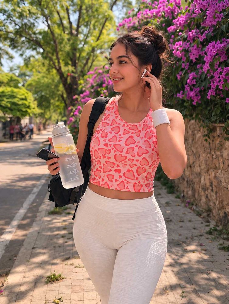 Pink Leopard Print Crop Top