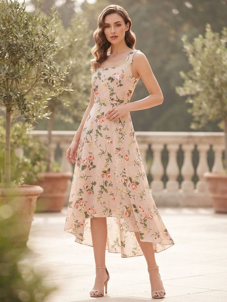 Floral Print Midi Dress