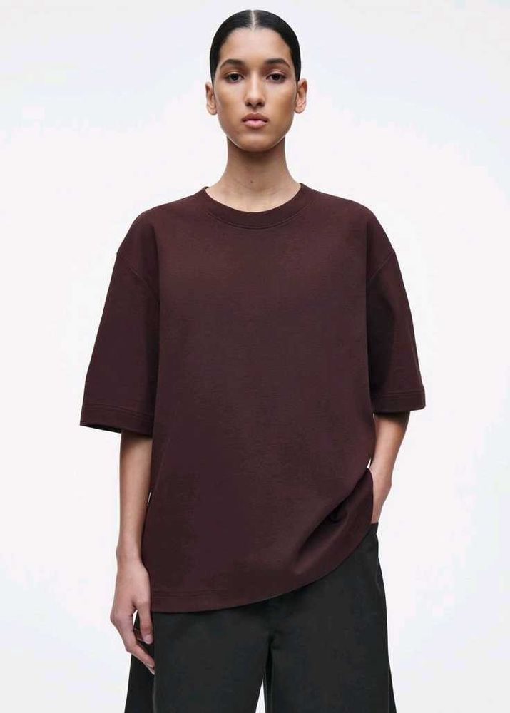 maroon oversized tshirt