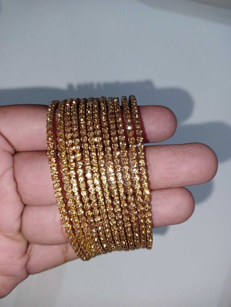 Golden Stone Bangle Set