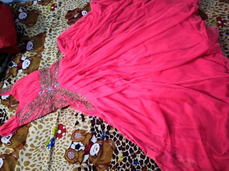Pink Embellished Party Dress