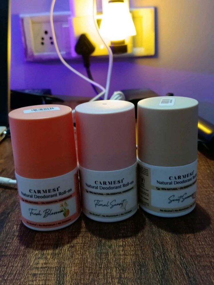CARMEST Natural Deodorant Roll-ons (3 scents)