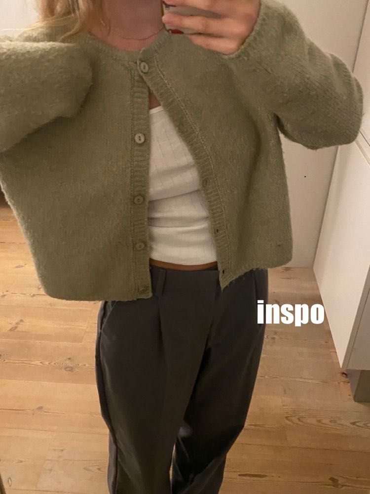 Green Knit Cardigan