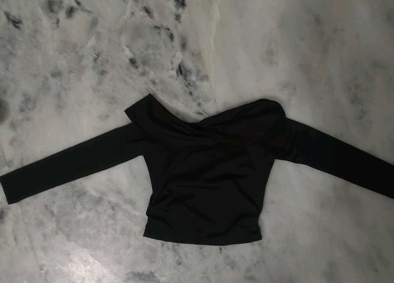Black Off-Shoulder Top