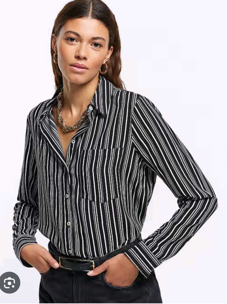 Striped Button-up Shirt